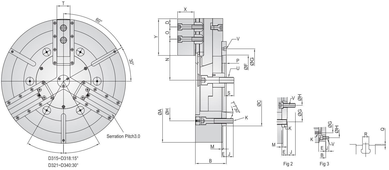 CLOSED CENTER HIGH PRECISION POWER CHUCKS (D318)