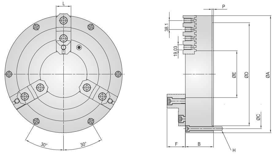 SELF CENTERING SCROLL CHUCKS (I320Z440)