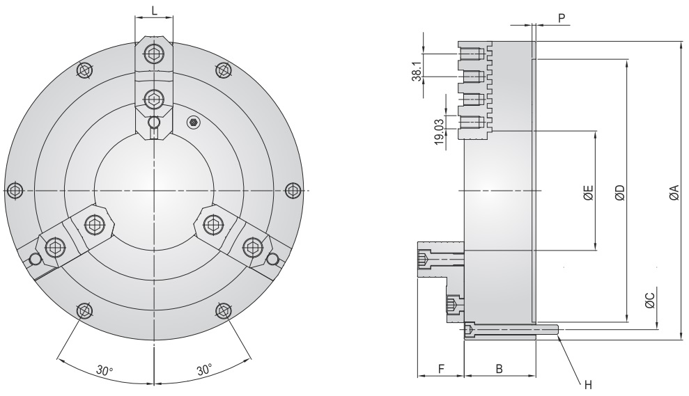 SELF CENTERING SCROLL CHUCKS (I340Z910)